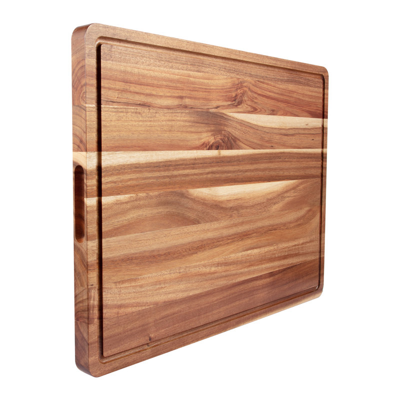 Acacia Wood Cutting Board For Kitchen, Charcuterie Board Cheese Board With Deep Groove, Chopping Board For Meat, Vegetables, Fruit