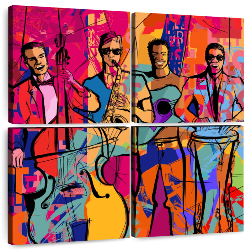 Abarca Jazz Quartet, 26" H x 26" W
