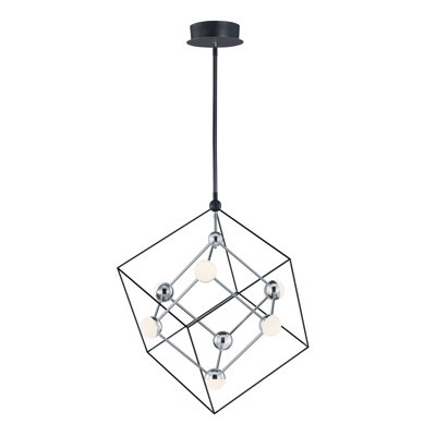Cadre/lustre carré à del 7 lumières del unique Roybal