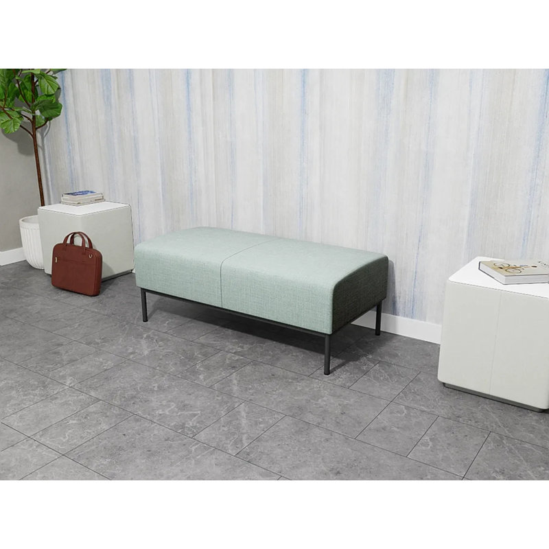 Banc de réception Darsey, Chambray écume de mer, Gris anthracite