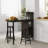 3 Piece Bar Table and Chairs Set with 6-Bottle Wine Rack