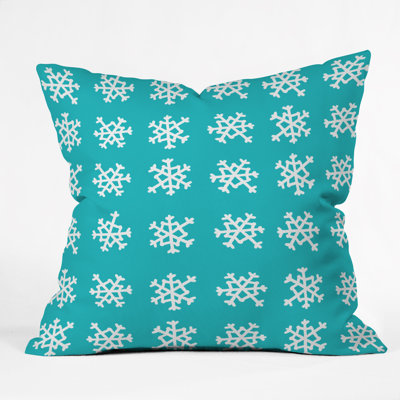 Coussin décoratif intérieur/extérieur flocon de neige