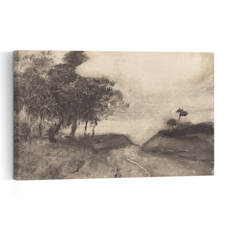 La Route, vers 1878-1880. Estampe murale impressionniste abstraite contemporaine représentant un paysage avec un arbre.