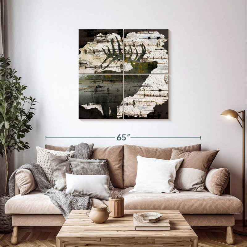 Brampt Birch Forest Deer, 38" H x 38" W