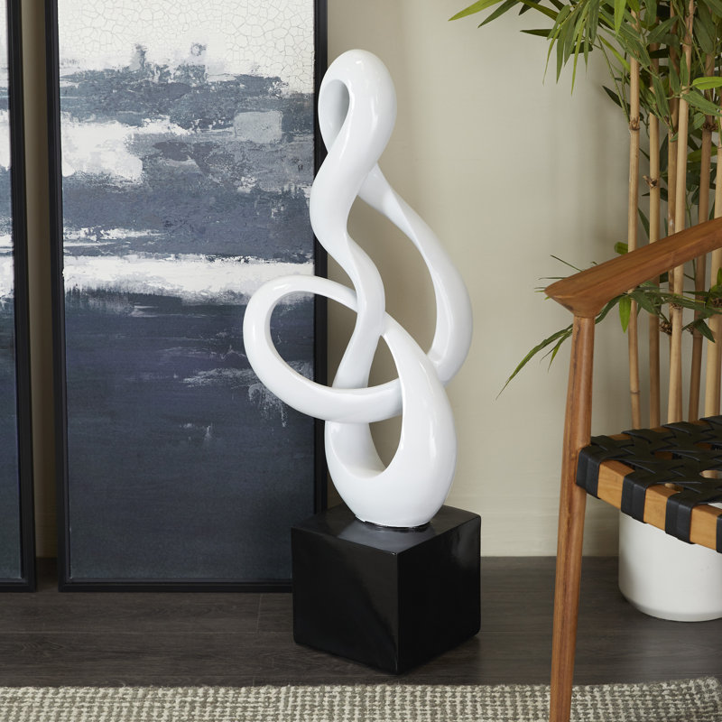 Sculpture contemporaine abstraite, Blanc