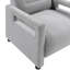 Fauteuil rembourré en contreplaqué gris, largeur 31,5 po, rembourrage en mousse, coussins attachés avec base de 3 po-1875496249