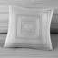 4 pièces d'édredon pour lit double / grand lit gris avec pinces, coffre-fort, 2 taies décoratives, lavable à la machine, motif tissé et coussin décoratif, preuve, étiqueté, avec motif