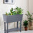 Oversized Self-Watering Outdoor Planter Box and Raised Garden Bed with a Adjustable Storage Shelf