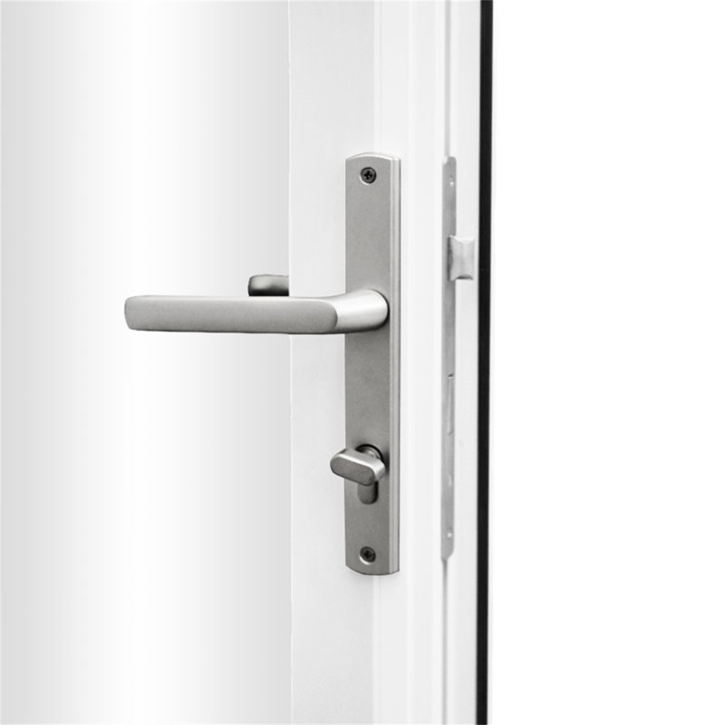 Porte pliante en aluminium noir à 5 panneaux de 144 po x 96 po KaMic Elite-Fold, H 79,5 po x l 167,5 po x P 3,5 po, Blanc