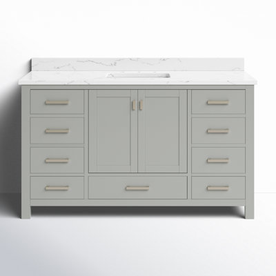 Meuble-lavabo simple 60 po avec plateau Souther