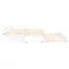 Lit de jour extensible avec couchette, lit de jour en bois avec couchette, blanc-932937337