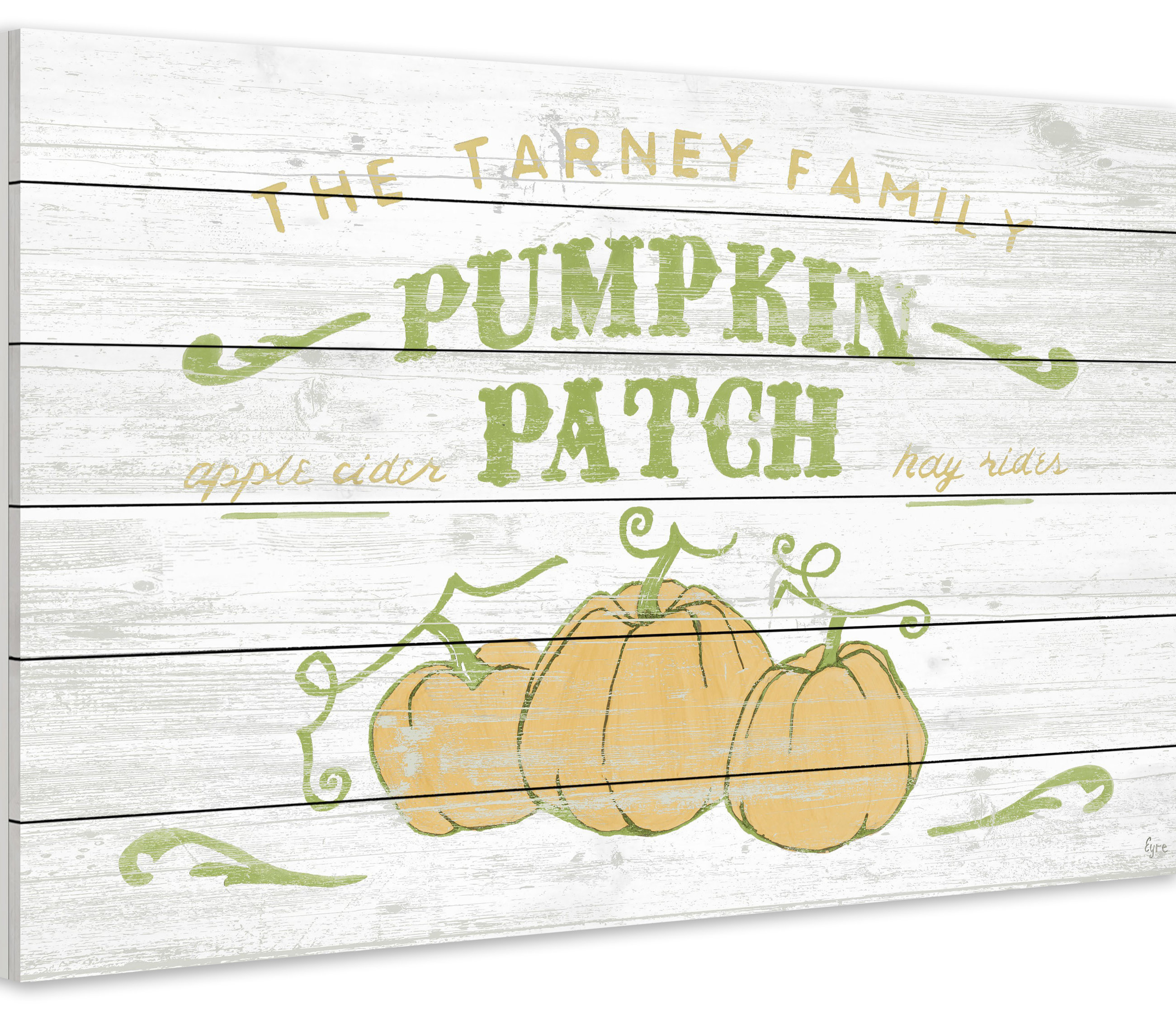 Gracie Oaks Pumpkin Patch by Eyre Tarney - Unframed Textual Art Print ...