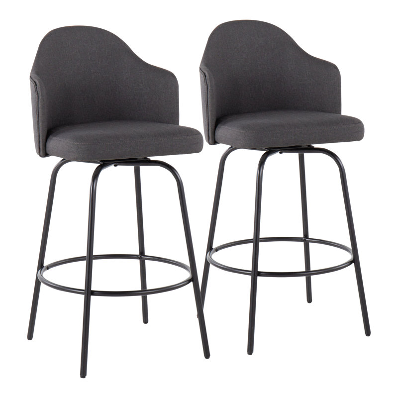 Tabouret de comptoir Lakyia, Gris foncé