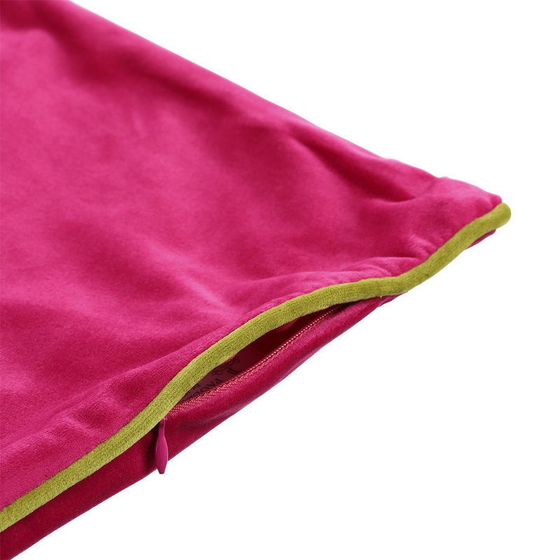 Oliver Square Throw, Hot Pink/Lime, Pillow Cover Only - No Insert