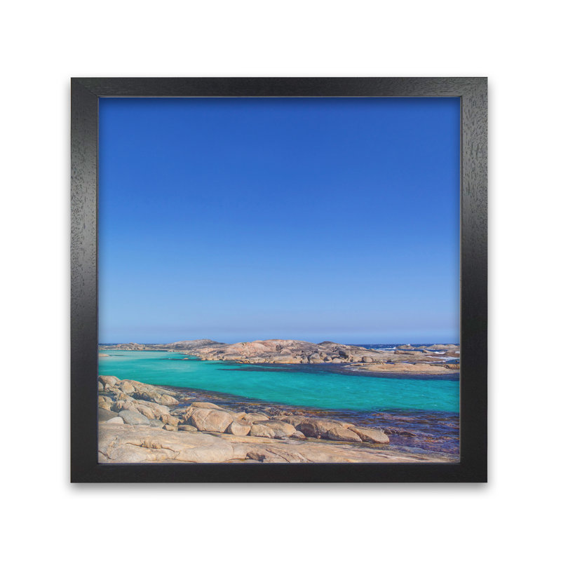 Elephant Cove 2 by Nur Mut - Single Picture Frame Print, 60 cm H x 60 cm W, Black