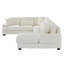 Canapé modulaire surdimensionné de 129 po en forme de U de 129 po Canapé moderne revêtu de velours côtelé doux avec une chaise longue pour le salon, beige