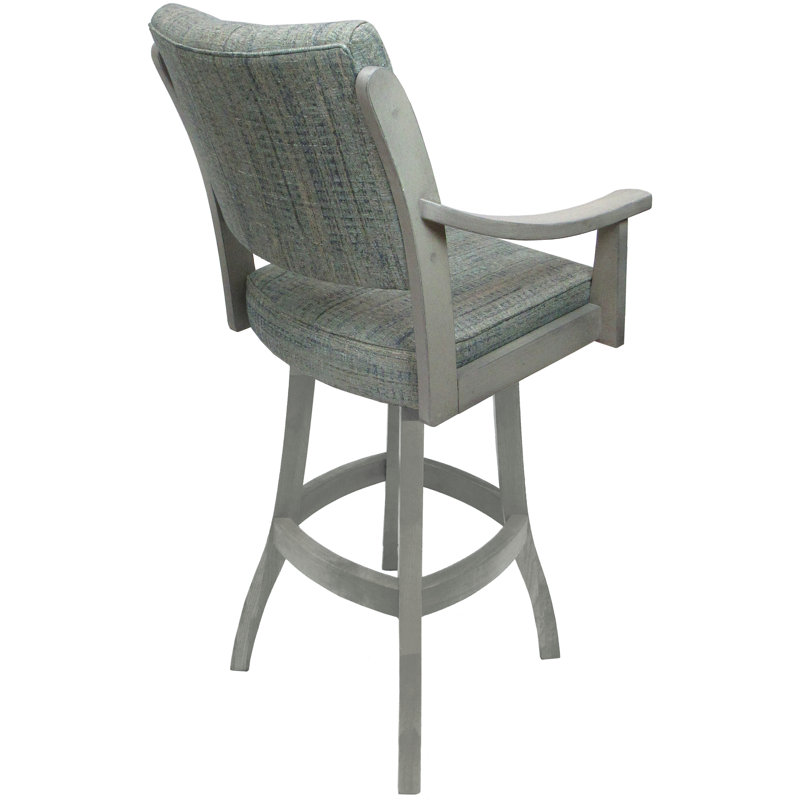 Tabouret pivotant Bellamy, Tabouret de bar (siège d'une hauteur de 26 po), Siège Watusi Aquatint / structure ET
