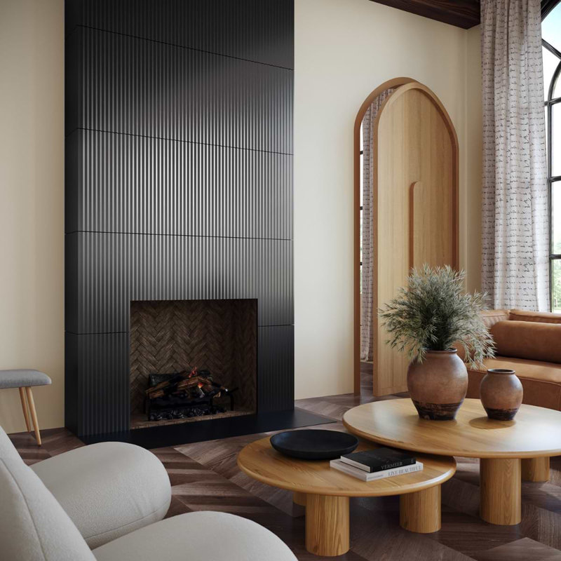 Stonework Black Jade 12x24 Marble Tile, Peak 3D Satin