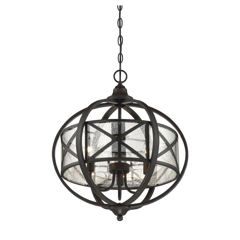 Lustre unique en forme de globe à 3 lumières bhavin