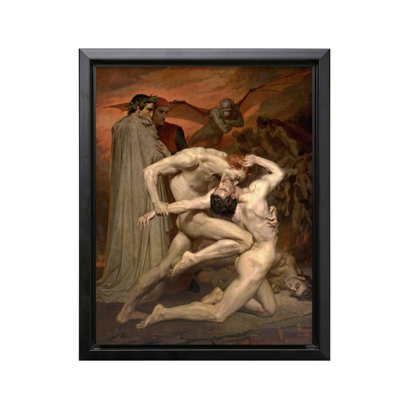 Dante et Virgile en enfer, Black Framed, Canvas, 11"H x 14"W