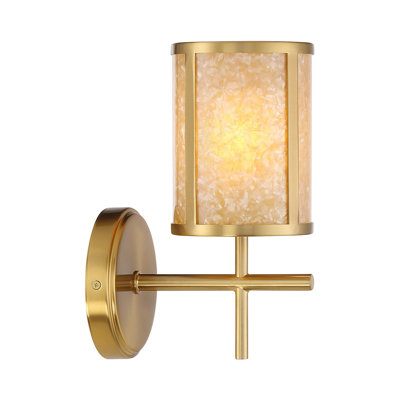 Keyoshia 1-Light Bathroom Vanity Light in Warm Brass