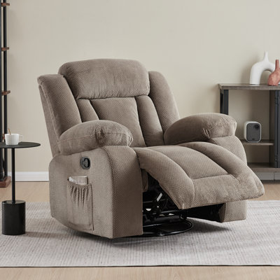 37.23'' Wide Technology Fabric Rocking Swivel Manual Standard Recliner Chair