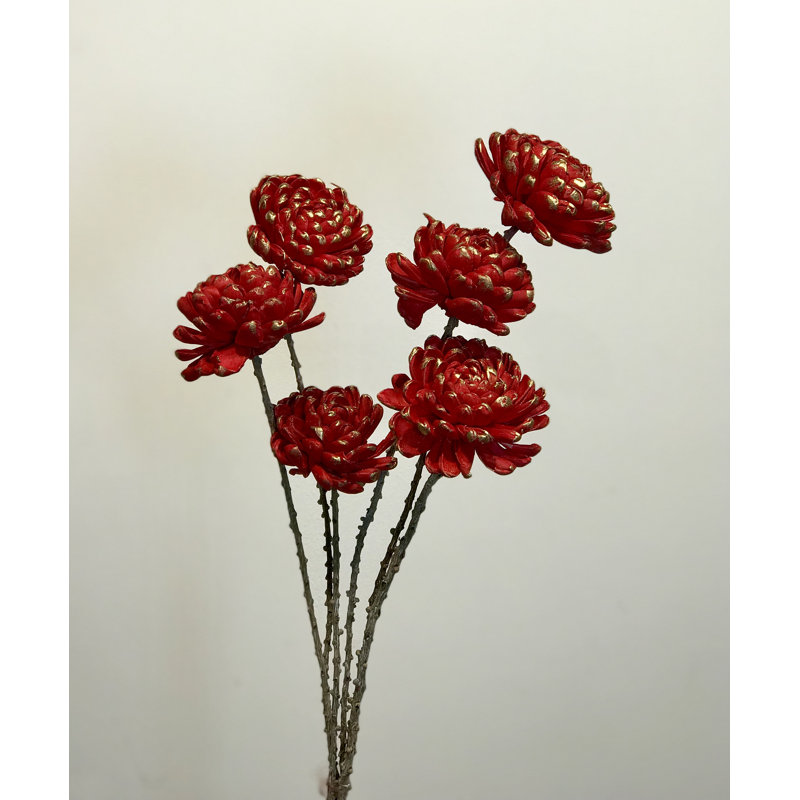 24 " Natural Fibers Mum Arrangement, Red