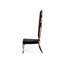 Chaise d'appoint rembourrée en velours noir Steadman