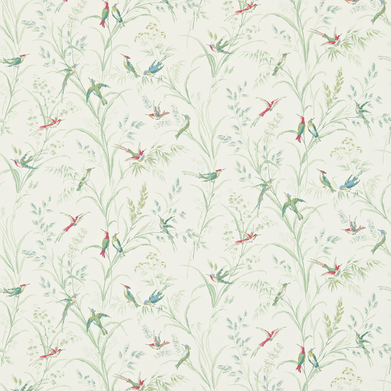Tuileries 10.05m x 52cm Matte Wallpaper Roll, Green