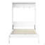 Lit escamotable simple, peut être plié dans une armoire, blanc