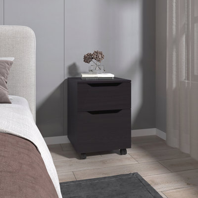Nightstand, 1 Drawer, 4 Legs, Black