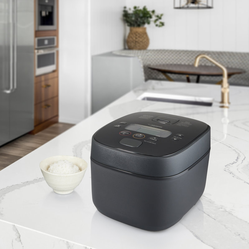 Black 10-Cup Induction Heating Rice Cooker with Nonstick Stainless Steel