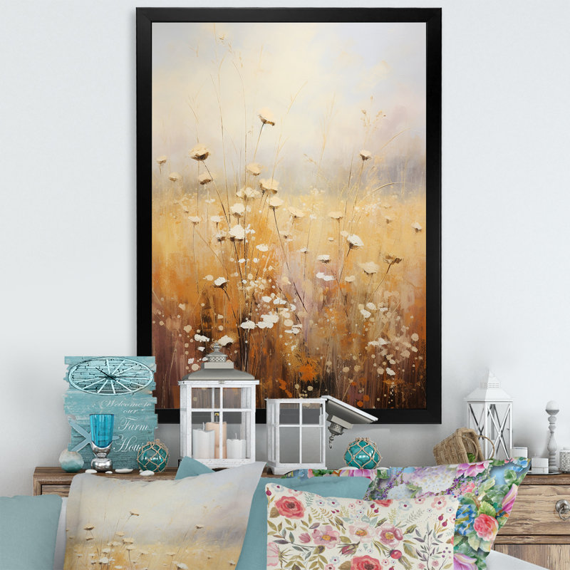«Meadow Of Dreams II» sur toile, Cadre simple noir, H 32 po x l 24 po x P 1 po