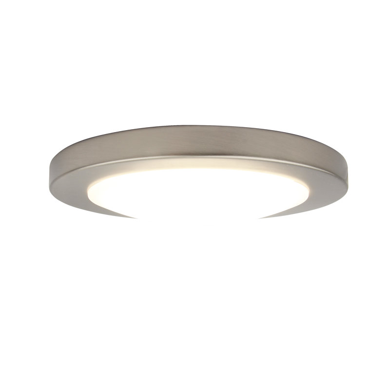 Brushed Nickel 7" LED Disk Light for Indoor/Outdoor Ceiling