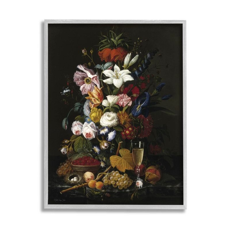 Art giclée encadré par gobelet traditionnel, H 20 po x l 16 po x P 1,5 po, Estampe numérique Farmhouse