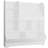 46.7"h X 42.3"w Toy Storage Organizer, Multifunctional Wood Bookcase With 4 Display Shelves And 7 Storage Bins, Cube Book Shelf  For Playroom, White