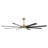8 Aluminum Blades Industrial Ceiling Fan 3CCT 80inch 6-Speed Reversible Quiet DC Motor , Black and Gold-91062118-91132637