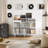 Meher 45" W Vinyl Record Storage Cabinet with Charging Station, Adjustable Open Shelves-339907863