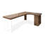 Nut-brown L-Shaped Solid Wood Executive Desk-2124433571-2124433569