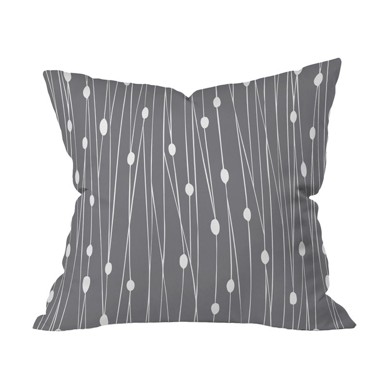 Entangled Indoor/Outdoor Throw Pillow, Gray