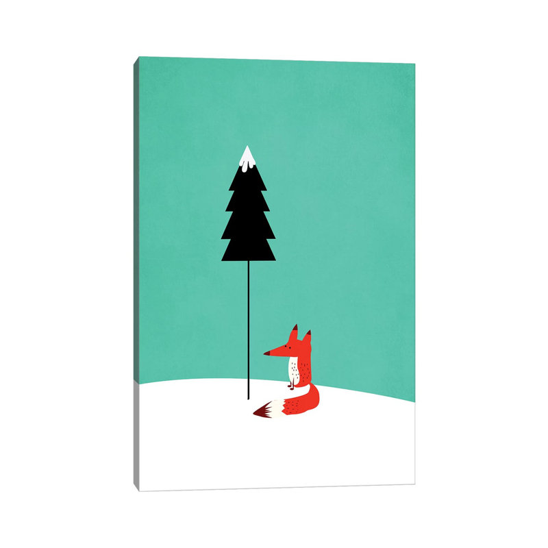 Little Mister Fox by Kubistika - Wrapped Canvas Gallery-Wrapped Canvas Giclée, 20.32 cm H x 30.48 cm W