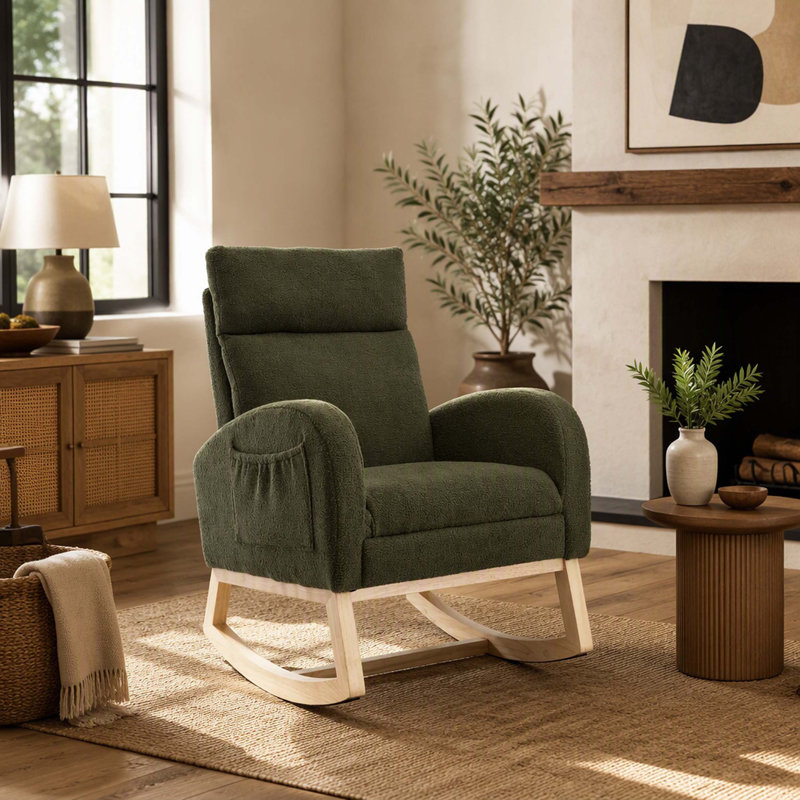 Chaise berçante Teddy, Vert, Vert
