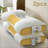 2 Pieces YBZ 4D Knitted Cotton Massage Pillow -Yellow-121320036-121320037