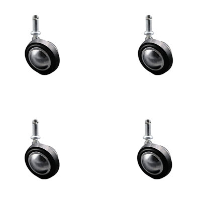 2.25 Inch Windsor Soft Tread Ball Caster –7/16” Grip Ring Stem –Set of 4