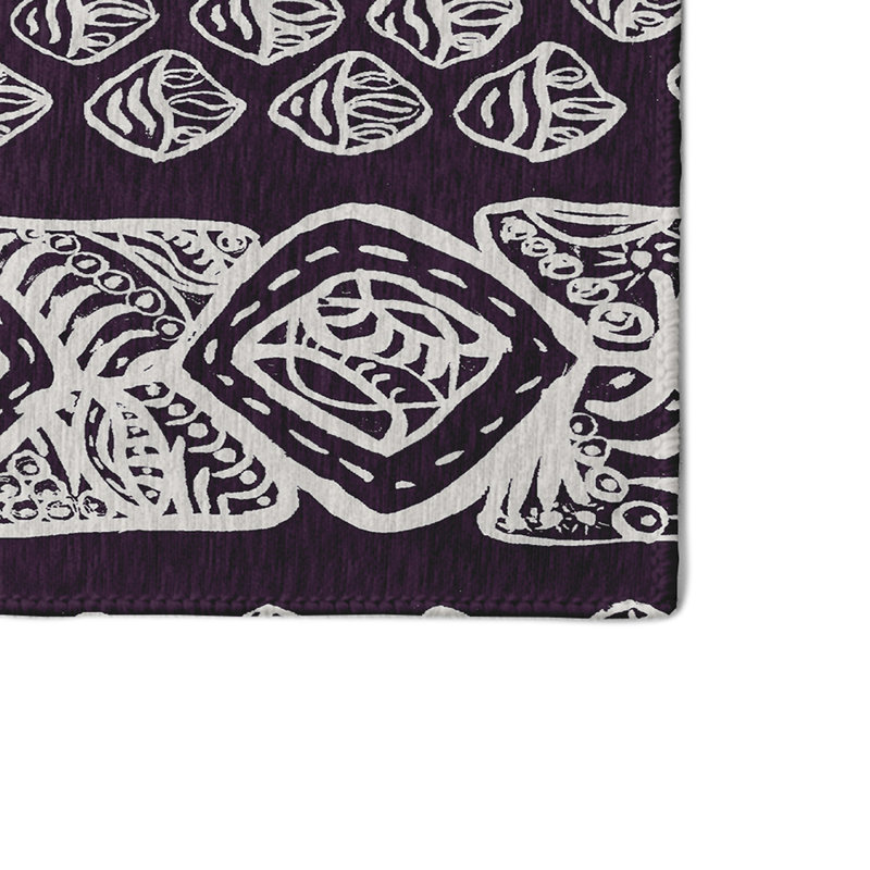 Safari Chenille Geometric Indoor Rug, Round 5'