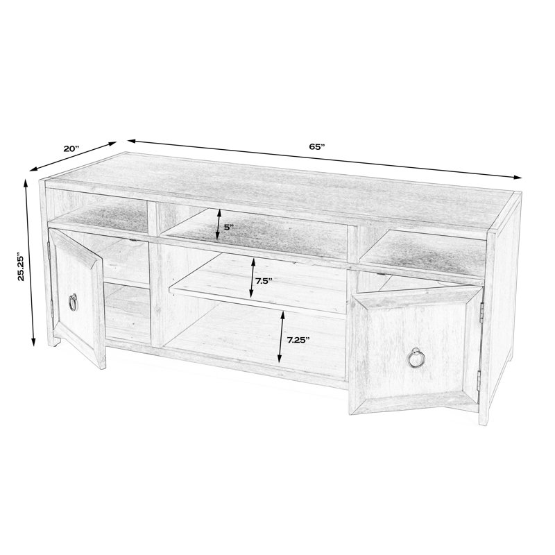 Butler Lark Natural Wood TV Stand, Natural