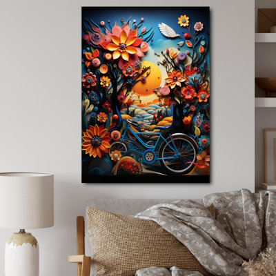 Carmani Bicycle Colorful Ride, reproduction d'art sur toile