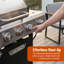 Barbecue au propane à 3 brûleurs avec brûleur latéral à 3 brûleurs, 40 500 BTU, 376 po² Grille en acier inoxydable, support chauffant, armoire de rangement, roues verrouillables