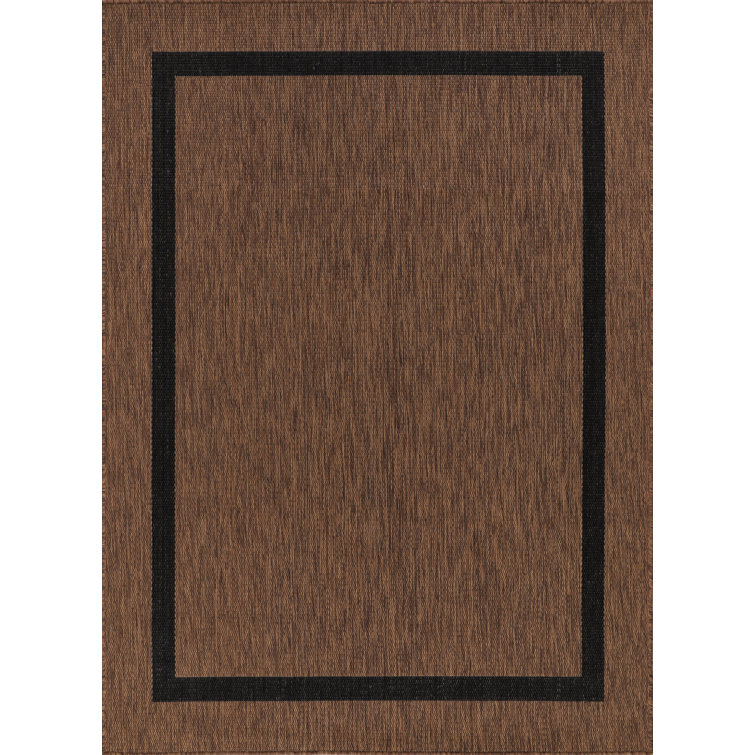 Ebern Designs Mullen Brown Indoor/Outdoor Area Rug, Size: 8' x 11