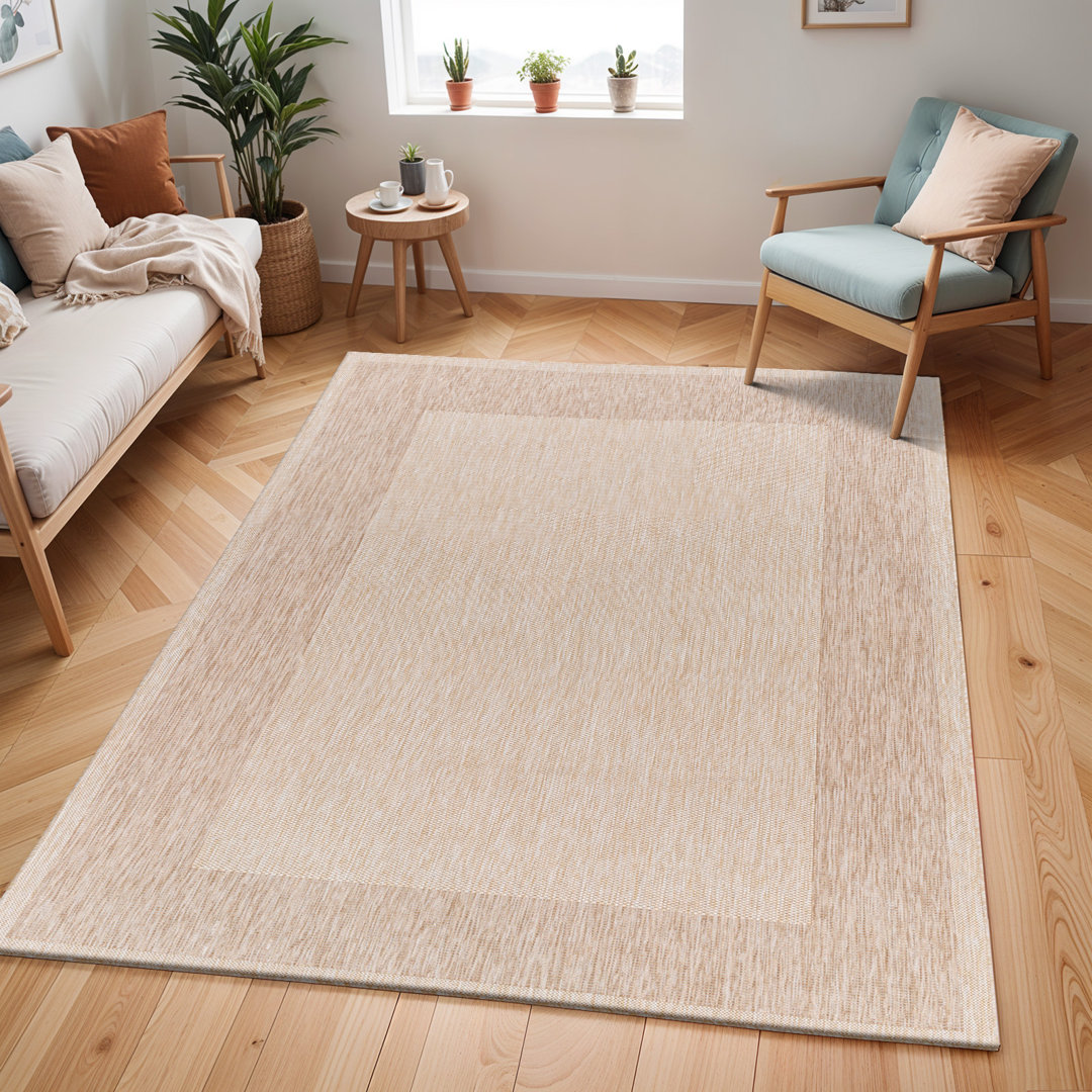 Gillette Indoor & Outdoor Boho Jute-Look Rug Beige